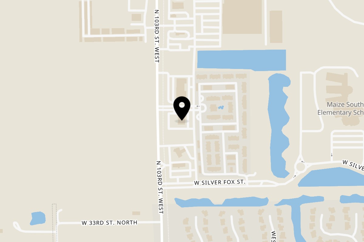 Map showing the location of The Easy Egg Breakfast & Lunch Maize Road on 3520 N Maize Rd in Wichita